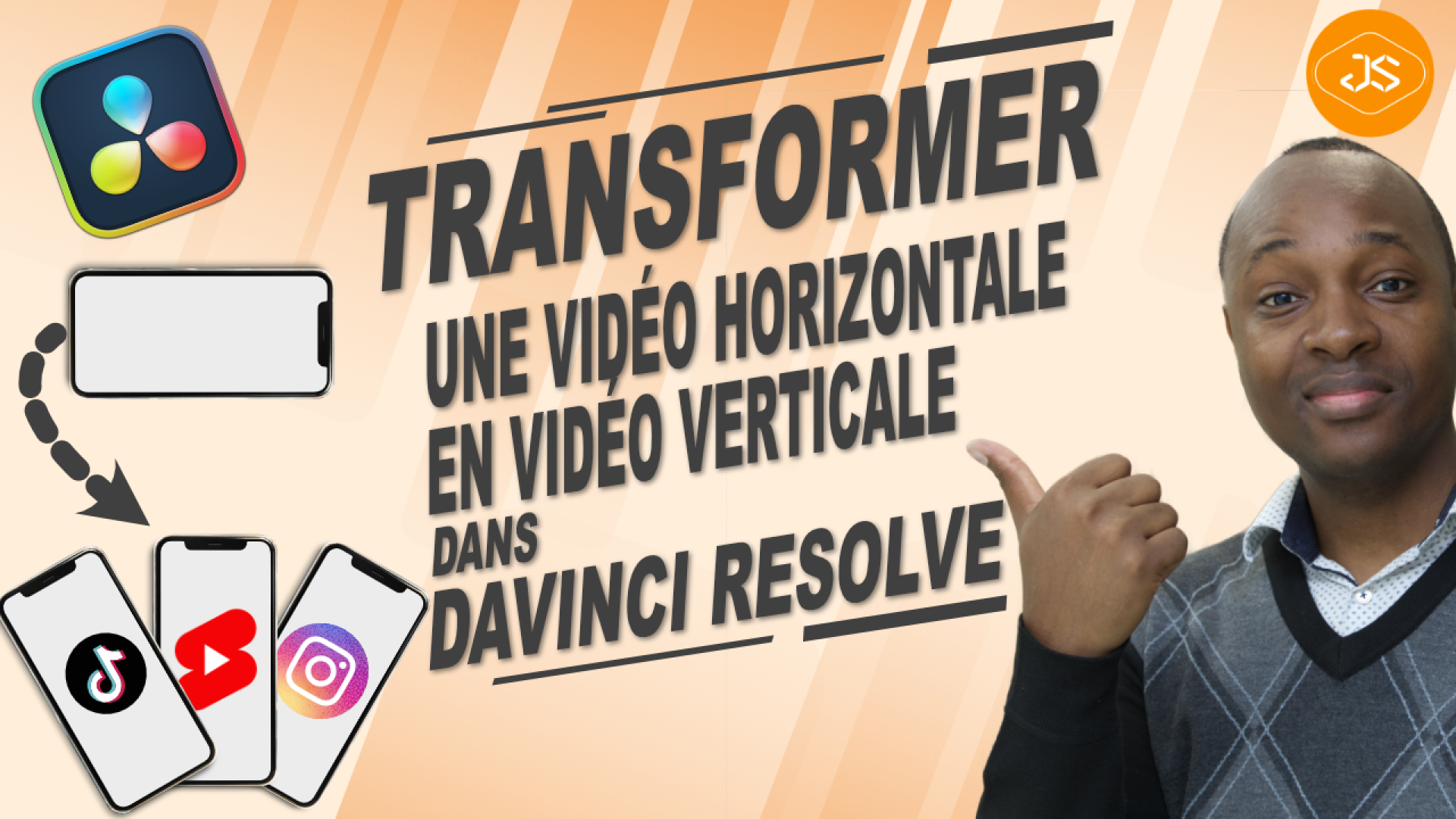 Transformer une vidéo horizontale en vidéo verticale dans DaVinci Resolve